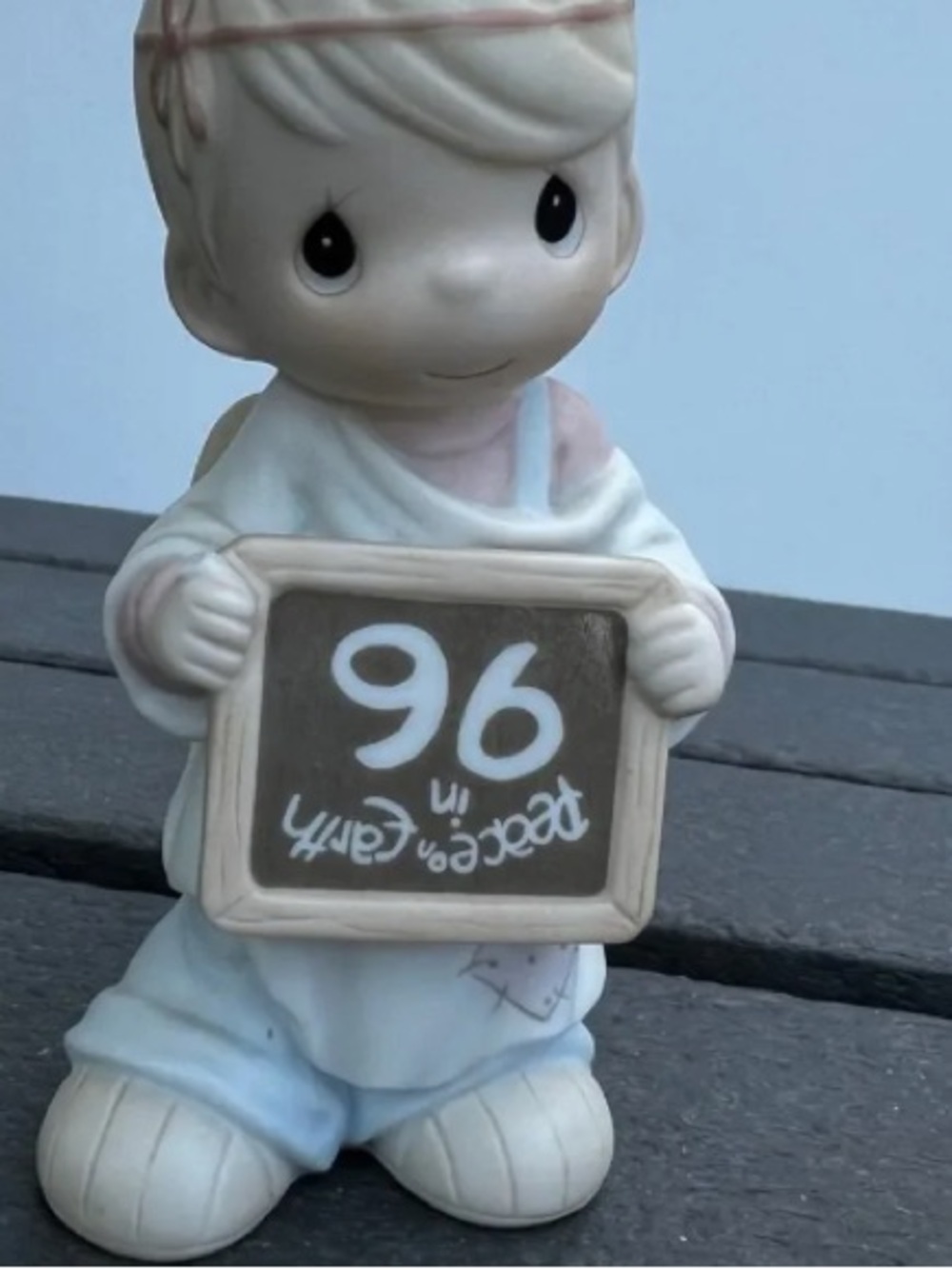 Precious Moments Pink & Cream Chalkboard Figurine - Inspirational Decor